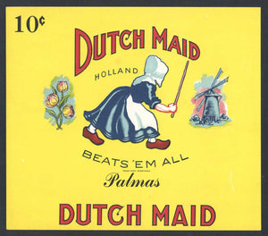 Dutch Maid Brand Inner Cigar Box Label