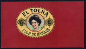 El Tolna Brand Inner Cigar Box Label, top sheet