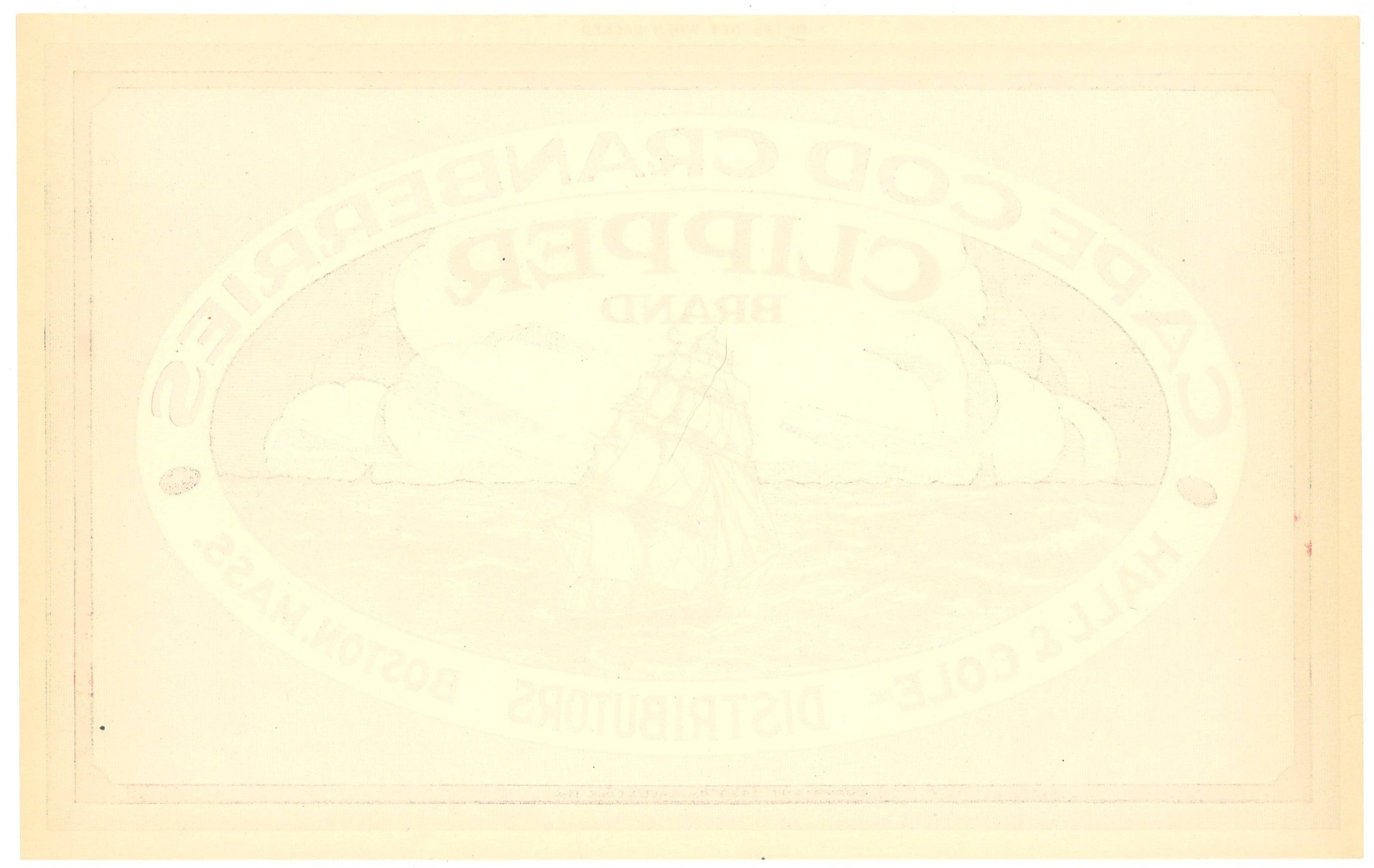 Clipper Brand Vintage Boston Massachusetts Cranberry Crate Label, 1/2 ...