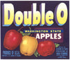 Double O Brand Vintage Yakima Washington Apple Crate Label, purple