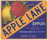 Apple Lane Brand Vintage Washington Apple Crate Label, Universal