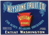 Keystone Fruit Co. Brand Vintage Entiat Washington Pear Crate Label, bends