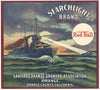 Searchlight Brand Vintage Orange Crate Label, tear