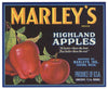 Marley's Brand Vintage Yakima Washington Apple Crate Label, gift pack