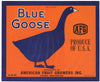 Blue Goose Brand Vintage Yakima Washington Apple Crate Label, 42lbs