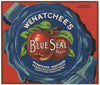 Blue Seal Brand Vintage Wenatchee Washington Apple Crate Label, Wenatchee's