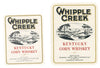 Whipple Creek Brand Vintage Louisville Kentucky Corn Whiskey Label Set of 2