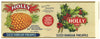 Holly Brand Vintage Sliced Hawaiian Pineapple Can Label