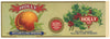 Holly Brand Vintage Cling Peach Can Label