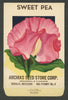 Sweet Pea Vintage Archias Seed Store Seed Packet