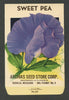 Sweet Pea Vintage Archias Seed Store Seed Packet