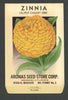 Zinnia Vintage Archias Seed Store Seed Packet