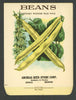 Beans Antique Archias Seed Packet, Kentucky Wonder