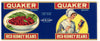 Quaker Brand Vintage Michigan Kidney Beans Can Label