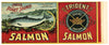 Trident Brand Vintage Salmon Can Label