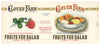 Clover Farm Brand Vintage Cleveland Ohio Fruit Salad Can Label