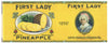 First Lady Brand Vintage St. Joseph Missouri Pineapple Can Label