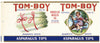 Tom-Boy Brand Vintage St Louis Missouri Asparagus Can Label