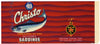 Christo Brand Vintage Sardine Can Label