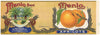 Menlo Brand Vintage Apricots Can Label, long