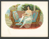 Stock Inner Cigar Box Label, girl, stockings