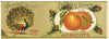 Peacock Brand Vintage Apricot Can Label