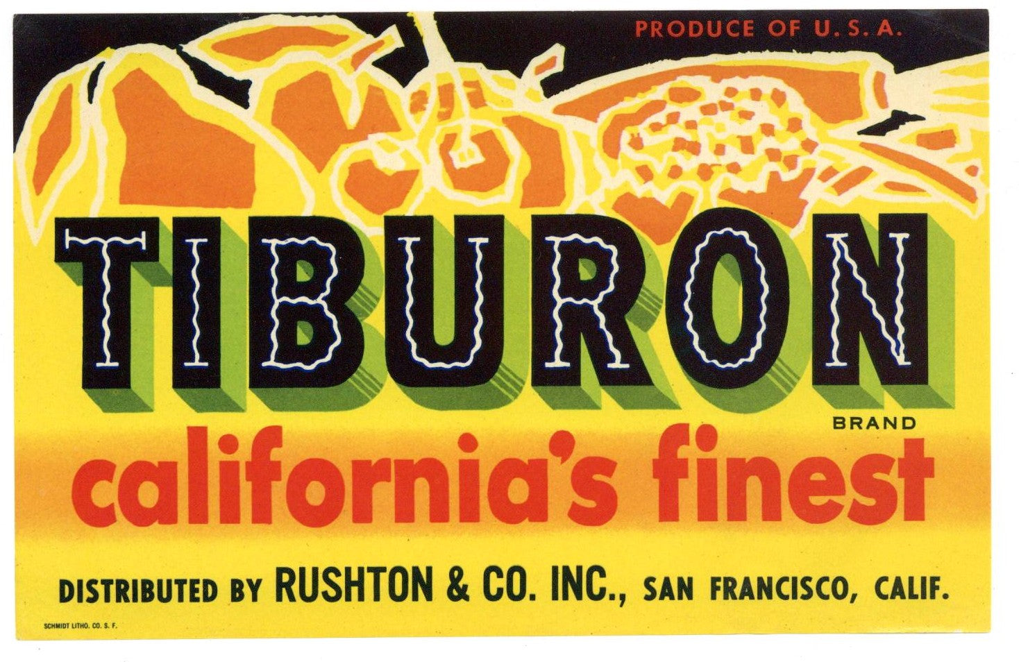 Tiburon Brand Vintage Produce Crate Label – thelabelman