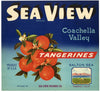 Sea View Brand Vintage Coachella Valley Tangerine Crate Label