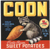 Coon Brand Vintage Leonville Louisiana Yam Crate Label