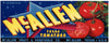 McAllen Brand Vintage Texas Tomato Crate Label