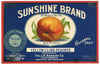 Sunshine Brand Vintage J. K. Armsby Peach Can Label