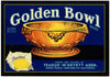 Golden Bowl Brand Vintage Santa Paula Lemon Crate Label