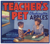 Teacher's Pet Brand Brand Vintage Manson Washington Apple Crate Label