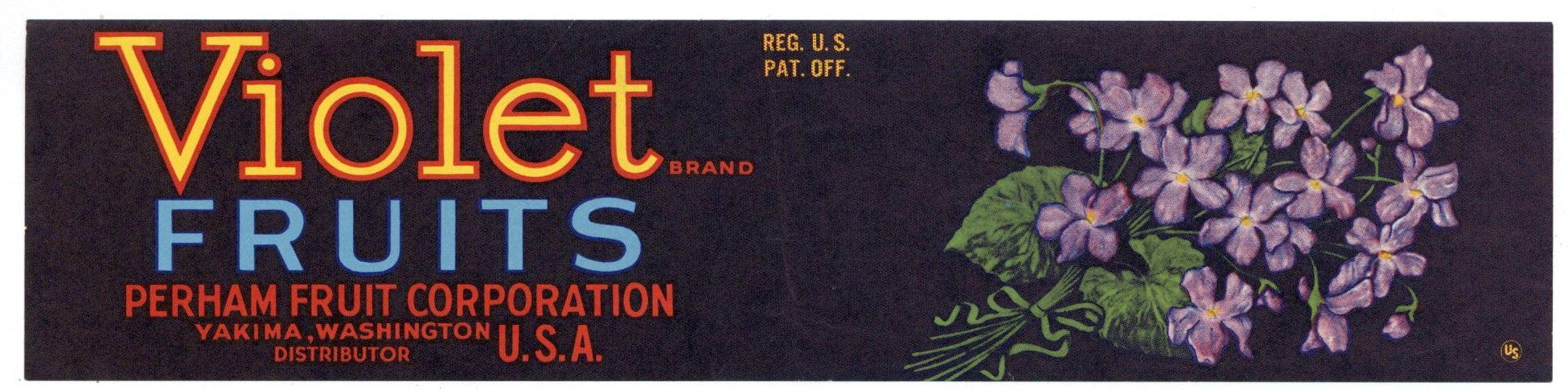 Violet Brand Vintage Yakima Washington Cherry Crate Label