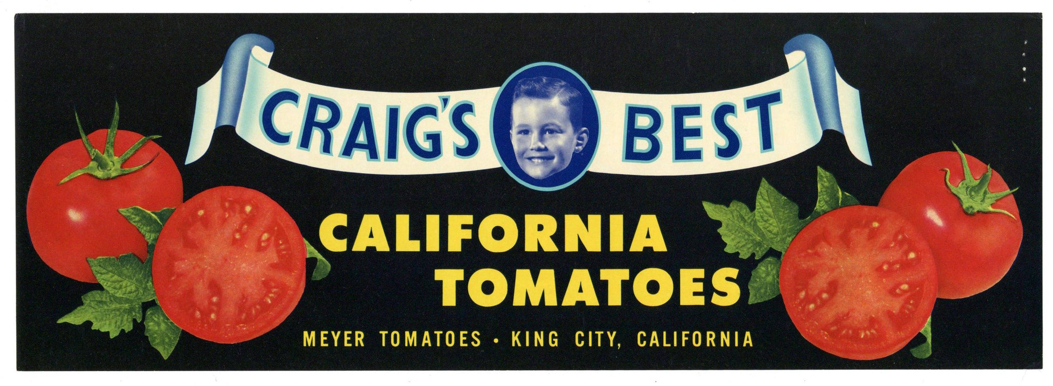 Craig's Best Brand Vintage King City California Tomato Crate Label