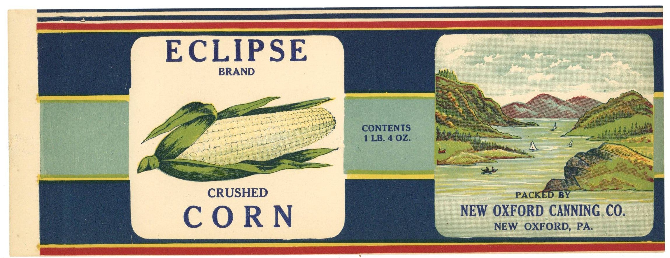 Eclipse Brand Vintage New Oxford Pennsylvania Corn Can Label – thelabelman