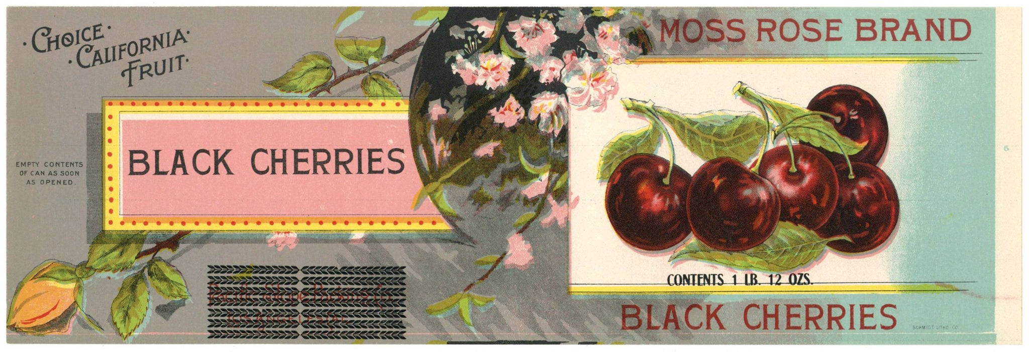 Moss Rose Brand Vintage Cherry Can Label