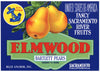 Elmwood Brand Vintage Blue Anchor Inc. Pear Crate Label