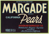 Margade Brand Vintage Pear Crate Label
