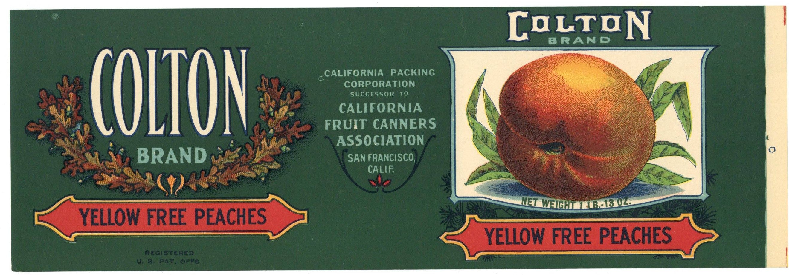 Colton Brand Vintage Peach Can Label – thelabelman