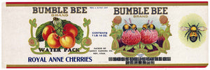 Bumble Bee Brand Vintage Roy Utah Cherry Can Label