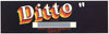Ditto Brand Vintage Fruit Crate Label