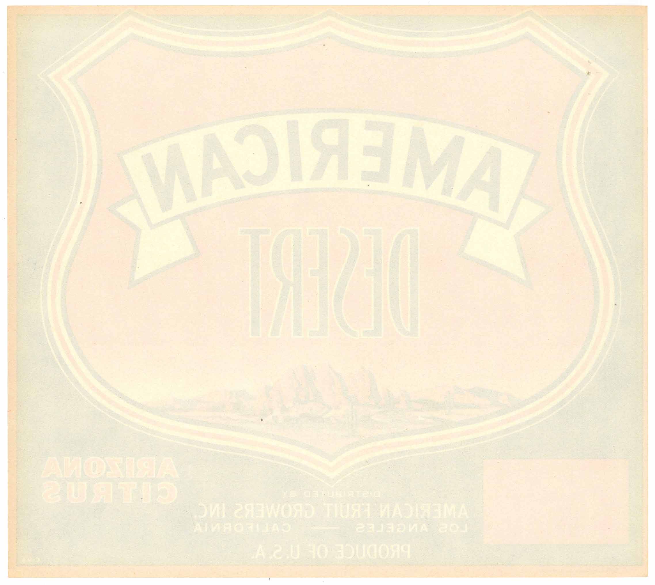 American Desert Brand Vintage Arizona Grapefruit Crate Label – thelabelman
