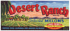 Desert Ranch Brand Vintage Imperial Valley Melon Crate Label, smaller