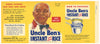 Uncle Ben's Rice Brand Vintage Instant Rice Can Label