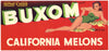 Buxom Brand Vintage Patterson California Melon Crate Label, large