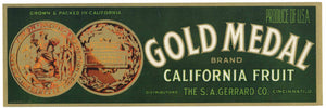 Gold Medal Brand Vintage Fruit Crate Label