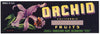 Orchid Brand Vintage Reedley California Fruit Crate Label, smaller