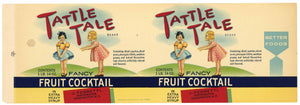 Tattle Tale Brand Vintage Manchester Fruit Cocktail Can Label