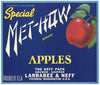 Met-How Brand Vintage Pateros Washington Apple Crate Label